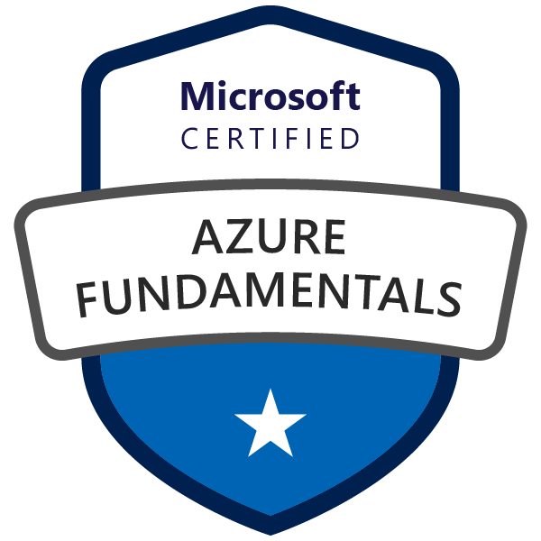 Azure AZ-900 certification badge