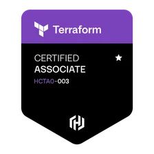HashiCorp Terraform Associate certification badge